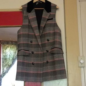 Free People Tweed Long Sleeves Vest